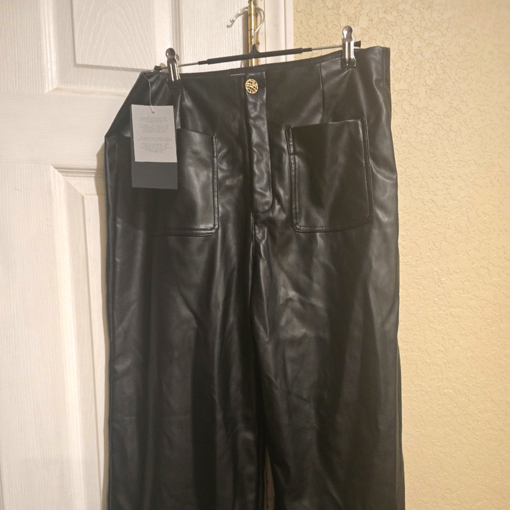 Bagatelle Cropped Faux Leather Pants